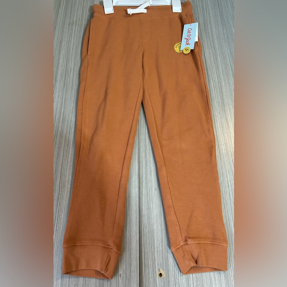 Cat and Jack- Boys solid jogger pants Orange-